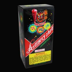A BLACKBOX ARTILLERY SHELLS with a red and black background.