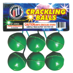 CRACKLING BALLS 6PC - pack of 6.