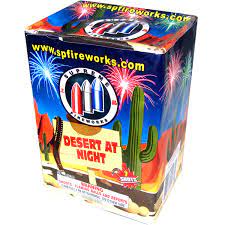 A box of DESERT AT NIGHT fireworks.