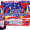 A box of DOUBLE DAY PARACHUTE fireworks.