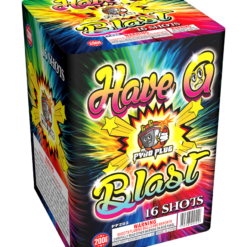 A box of fireworks with the product name 