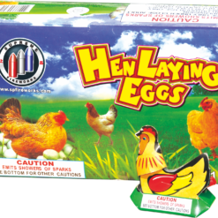 A box of HEN LAYING EGGS SINGLE.