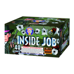 A box of INSIDE JOB bullets with an image of a soldier.