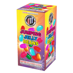 A box of JUMPING JELLY BEANS.