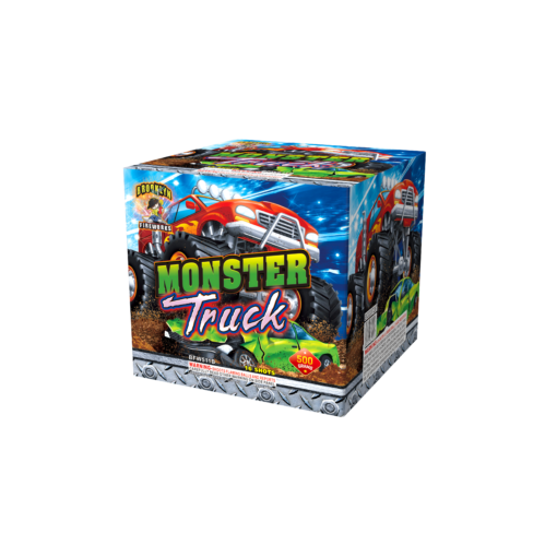 A box with a MONSTER TRUCK on it.