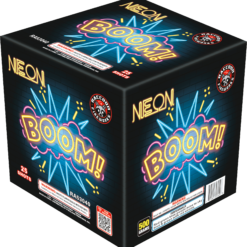 A box of NEON BOOM fireworks.