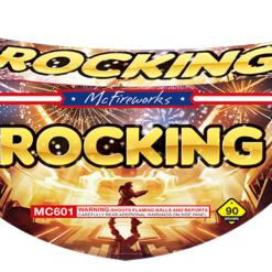 A package of ROCKING candy with an image of fireworks.