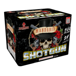 A box of shotgun with a skull on top.