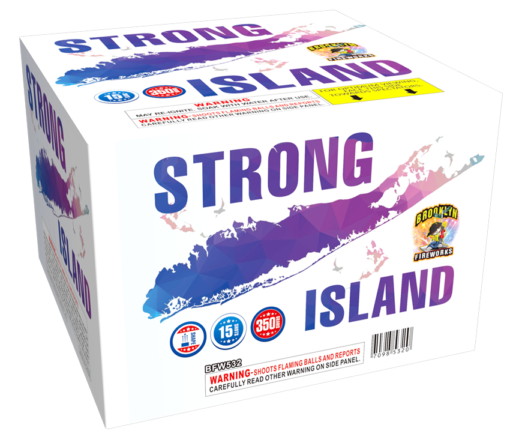 A box of STRONG ISLAND (350g) with the words strong island on it.
