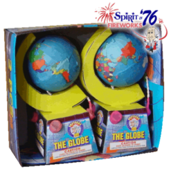 A box with two THE GLOBEs in it.