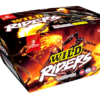 A box of WILD RIDERS with flames on it.
