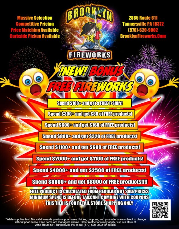 A Free Fireworks show Information Poster in Color